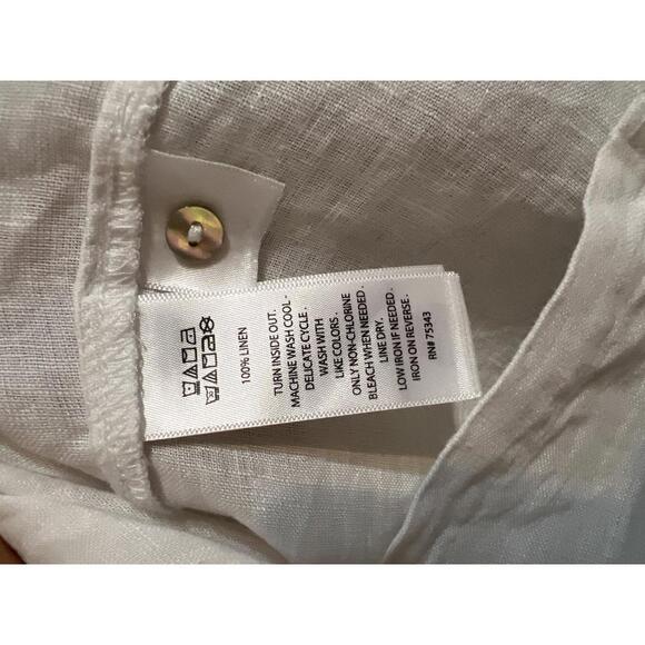 Joie 100% Linen White Button-Down Shirt minimalist capsule S - Picture 5 of 6